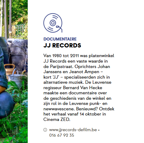 Magazinepagina: documentaire JJ Records