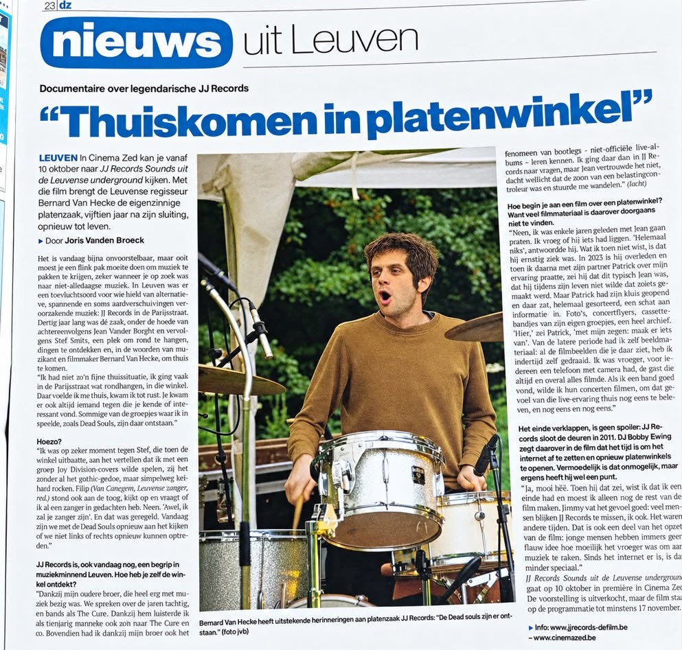 nieuws uit Leuven: ‘Thuiskomen in platenwinkel’, documentaire over legendarische JJ Records